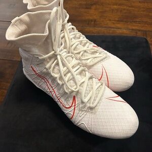 Nike Alpha Huarache 7 Elite lacrosse cleats men’s 10 white/orange